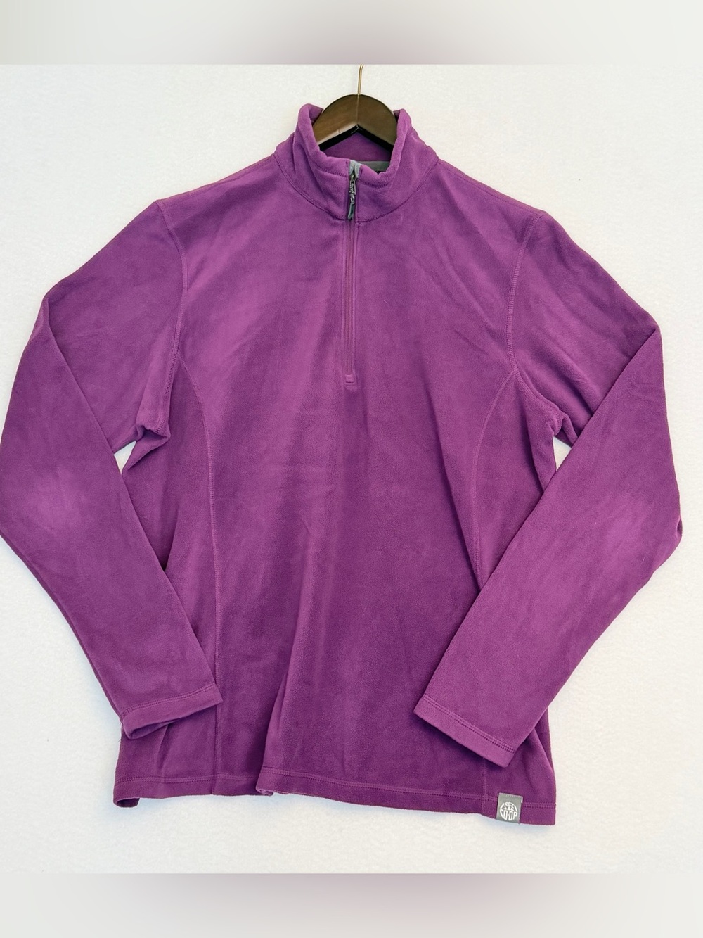 REI Co-op Women’s XL Purple Quarter Zip Microfleece Pullover Fall Outdoor